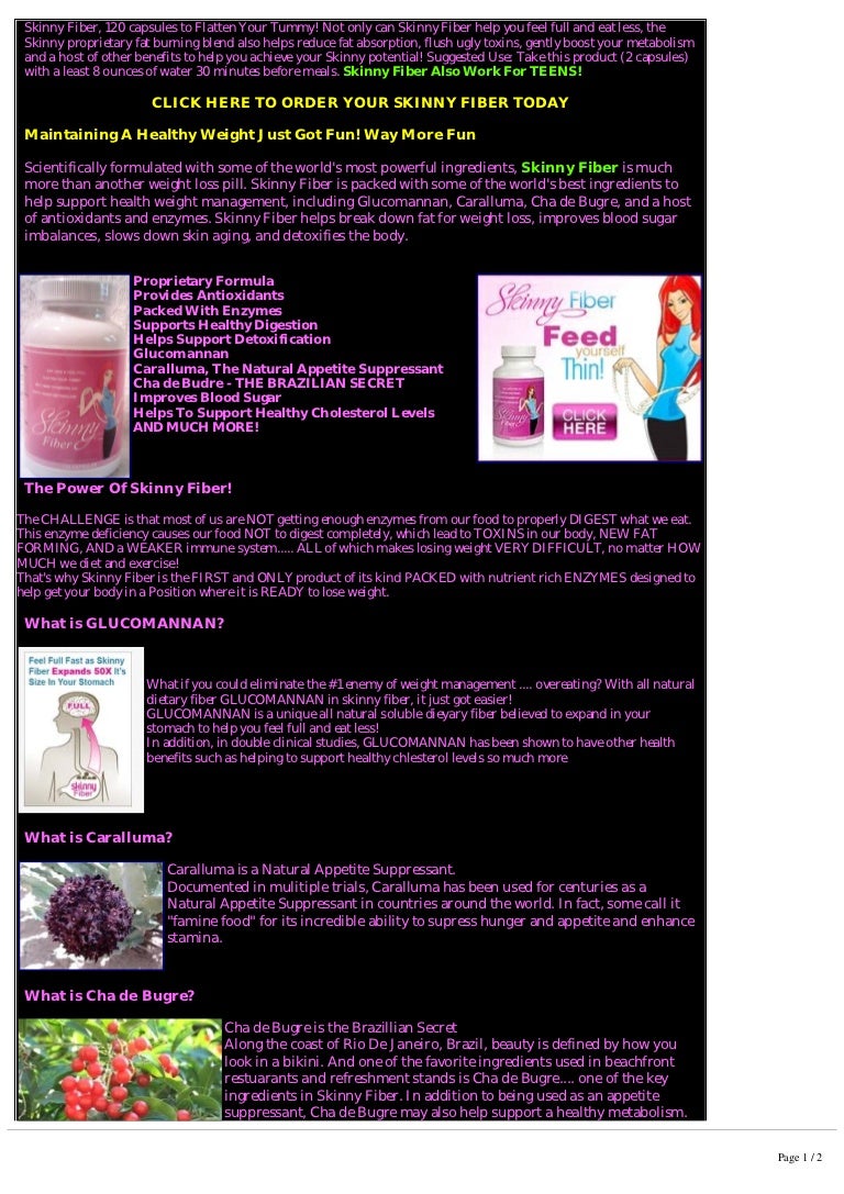 Buy Skinny Fiber Weight Loss Pills