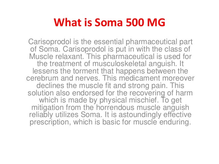 Buy Soma Online 500mg