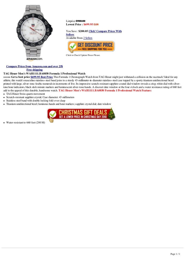 tag heuer formula 1 wah1111