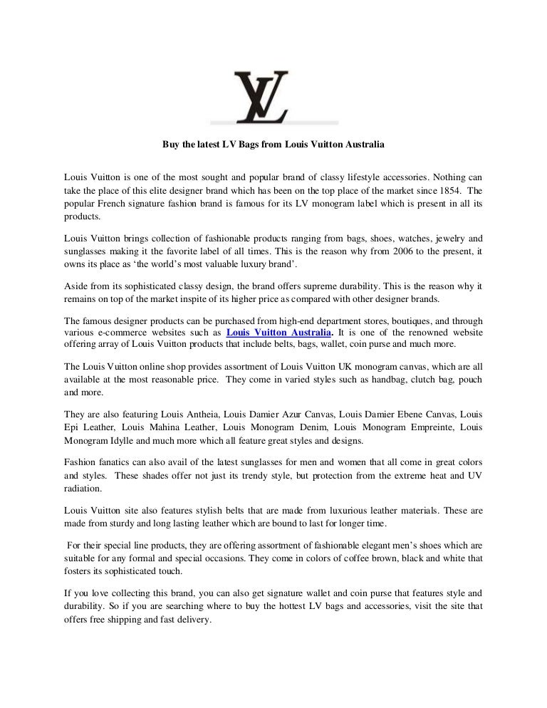 order louis vuitton online