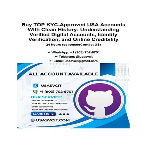 Comprehensive Guide to KYC-Approved USA Accounts and Digital Identity ...