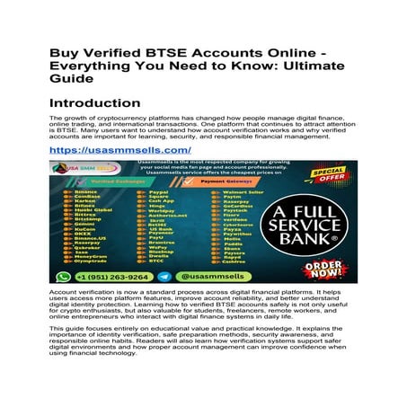 Buy Verified BTSE Accounts Online - Everything You Need to Know ...