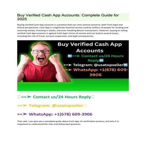 Get Ready for Best 7 Sites to Buy Verified Cash App Accounts
