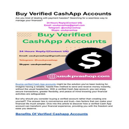 How to Buy Verified CashApp Accounts IN 2025