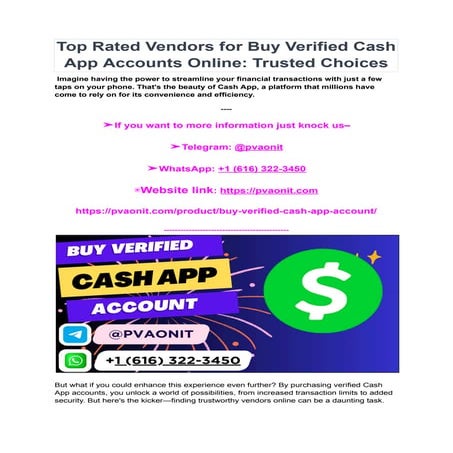 Buy Verified Cash App Accounts – Complete Buyer’s Guide 2025.pdf