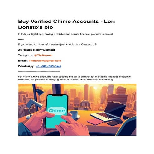 Buy Verified Chime Accounts - Lori Donato's blo.pdf