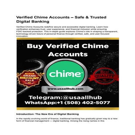 Buy Verified Chime Accounts                                                            .