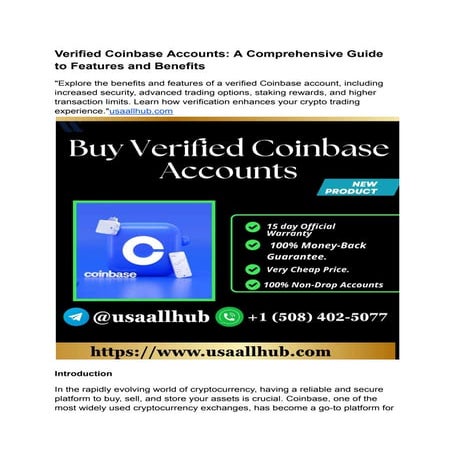 Buy Verified Coinbase Account Features and Benefits Guide.pdf