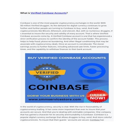 Buy Verified Coinbase Accounts.