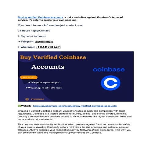 2 Best Trustable Sites to Buy Verified Coinbase Account