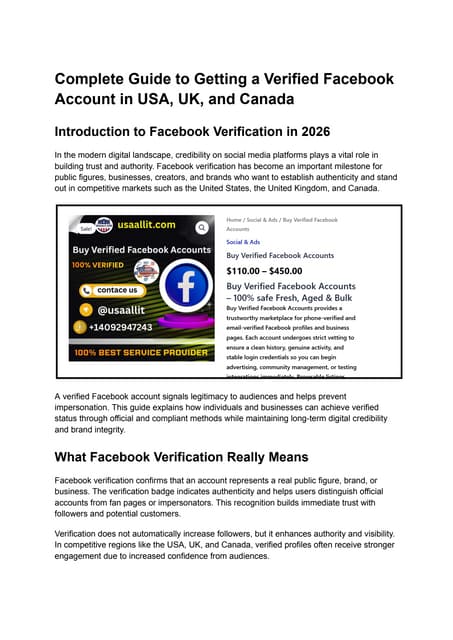 Complete Guide to Getting Verified on Facebook in USA, UK & Canada in ...