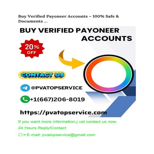 Buy Verified Payoneer Accounts - US, UK, CA, Na, AUS ....docx