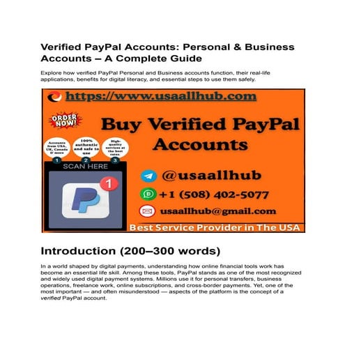 Buy Verified Paypal Accounts : Personal & Business Accounts.pdf