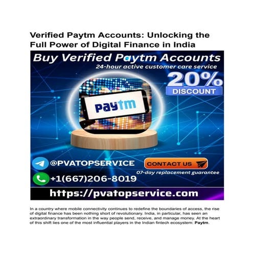 Buy Verified Paytm Accounts Instantly and Safely in 2025 ....pdf