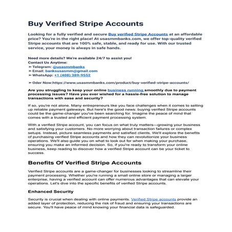 Buy Verified Stripe AccountsBuy Verified Stripe Accounts