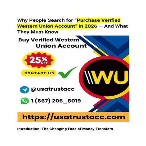 Buy Verified Western Union Accounts - in the United States.pdf
