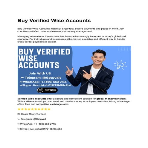 Best Sites to Buy Verified Wise Accounts