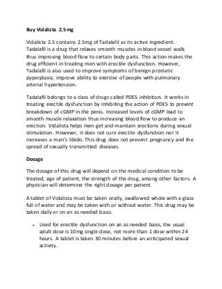 Buy vidalista 2.5 mg