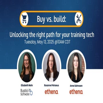 Buy vs. Build: Unlocking the right path for your training tech