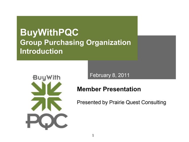 BuyWithPQC GPO Member Presentation