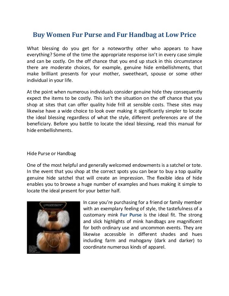 mink fur handbags