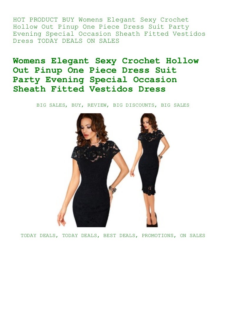 Buy Womens Elegant Sexy Crochet Hollow Out Pinup One Piece Dress Suit