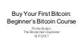Buy your First Bitcoin: Beginner’s Bitcoin Course
