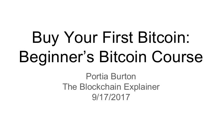 how to buy your first bitcoin