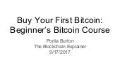 Buy your First Bitcoin: Beginner’s Bitcoin Course