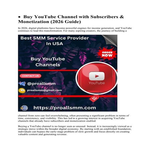 What You Need To Buy Youtube Channels for 2026.pdf