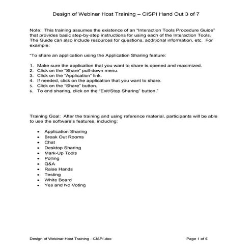 Buzinski 3 Design Of Host Training