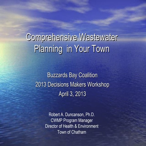 Comprehensive Wastewater Planning in Your Town