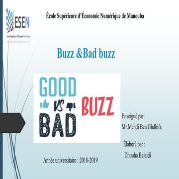 Buzz et bad buzz | PPTX