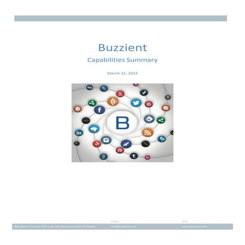 Buzzient capabilities overview march 31 2014