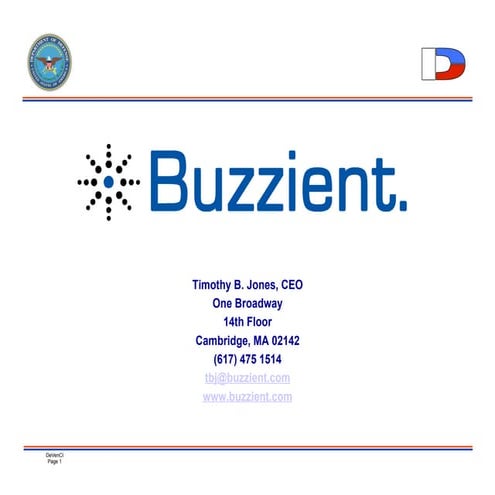 Buzzient Presentation at DeVenci Conference 2009