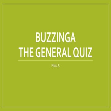 Buzzinga finals