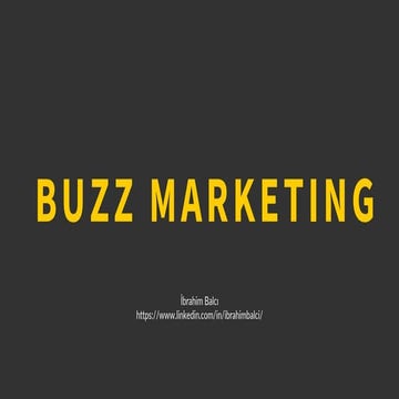 Buzz marketing