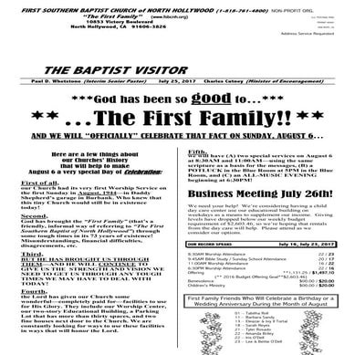 The Baptist Visitor, 07-25-2017