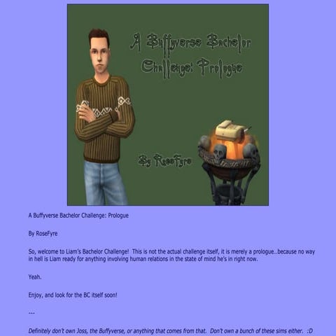 A Buffyverse Bachelor Challenge: Prologue