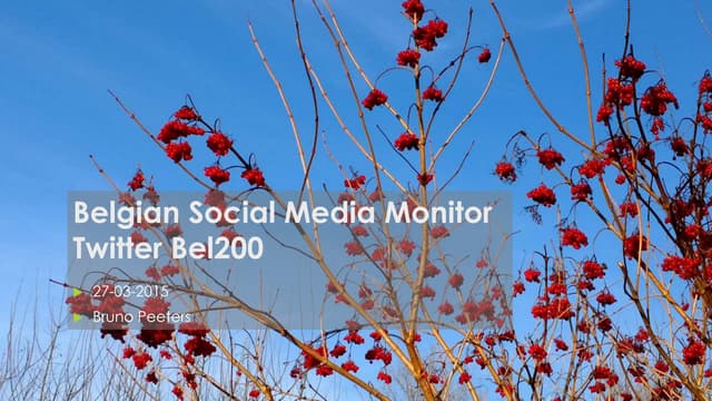 Belgium Social Media Monitor / Twit...