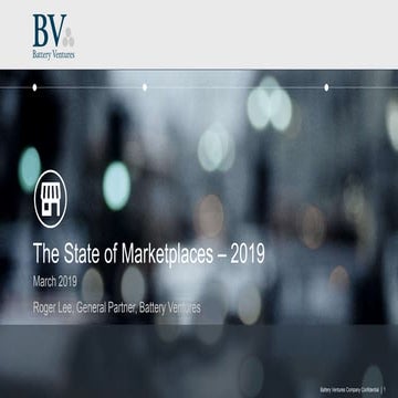 The State of Marketplaces - 2019