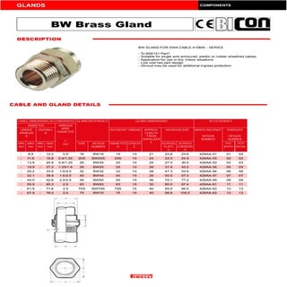 Prysmian BW20S Brass Cable Gland Ki...