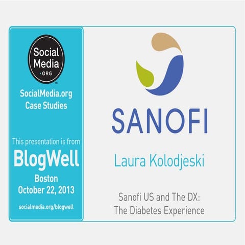 BlogWell Boston Social Media Case Study: Sanofi US, presented by Laura Kolodj...
