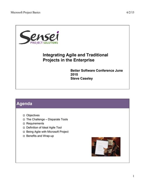 Integrating Agile and Traditional Projects in the Enterprise