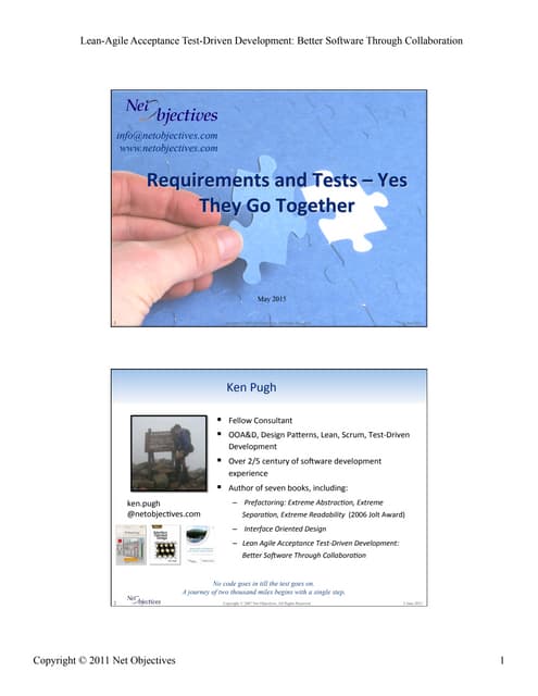 Requirements and Acceptance Tests: Yes, They Go Together