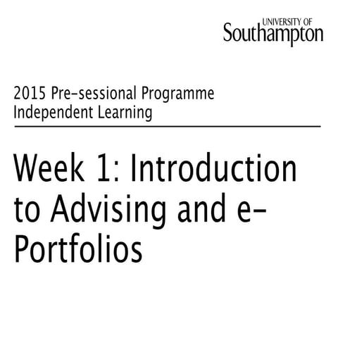 B week 1 intro to advising 2015 generic