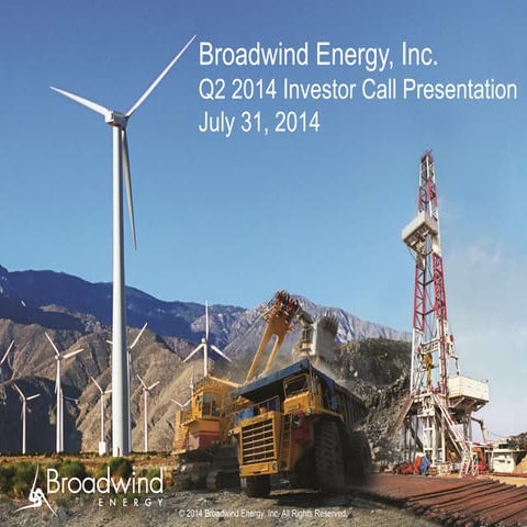 Q2 2014 Investor Teleconference Presentation