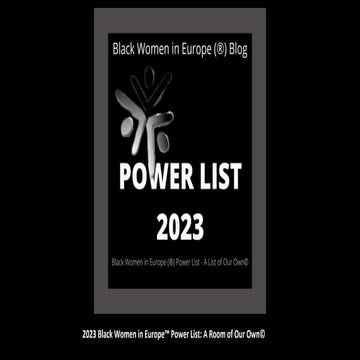 Black Women in Europe™ Power List 2023