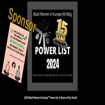 2024 Black Women In Europe® Power List: A List of Our Own©