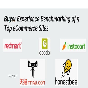 Buyer Experience Benchmarking of 5 eCommerce Sites